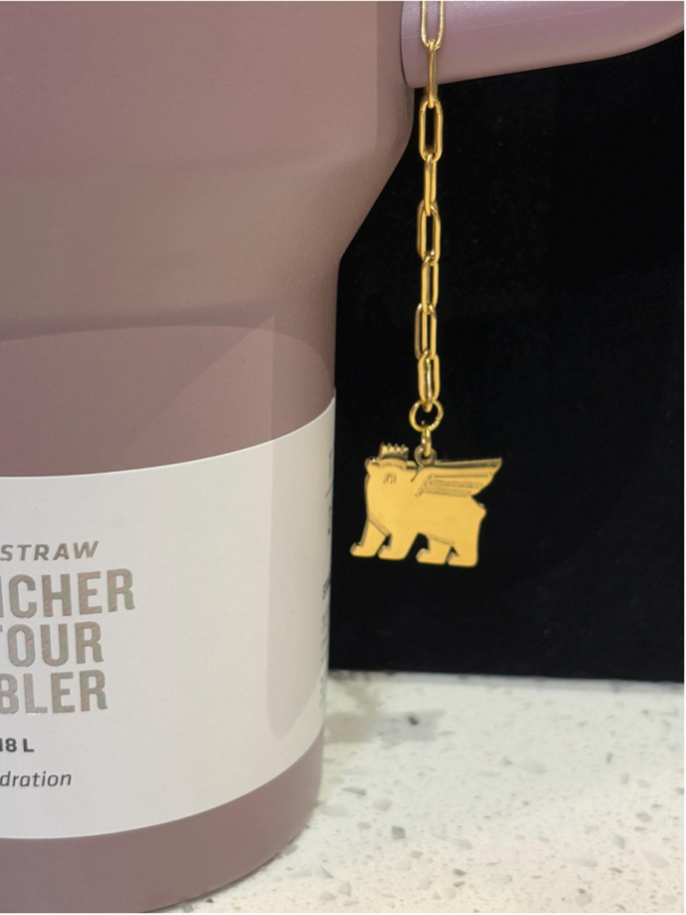 Gold Stanley logo cup charm chain - Picture 4 of 10